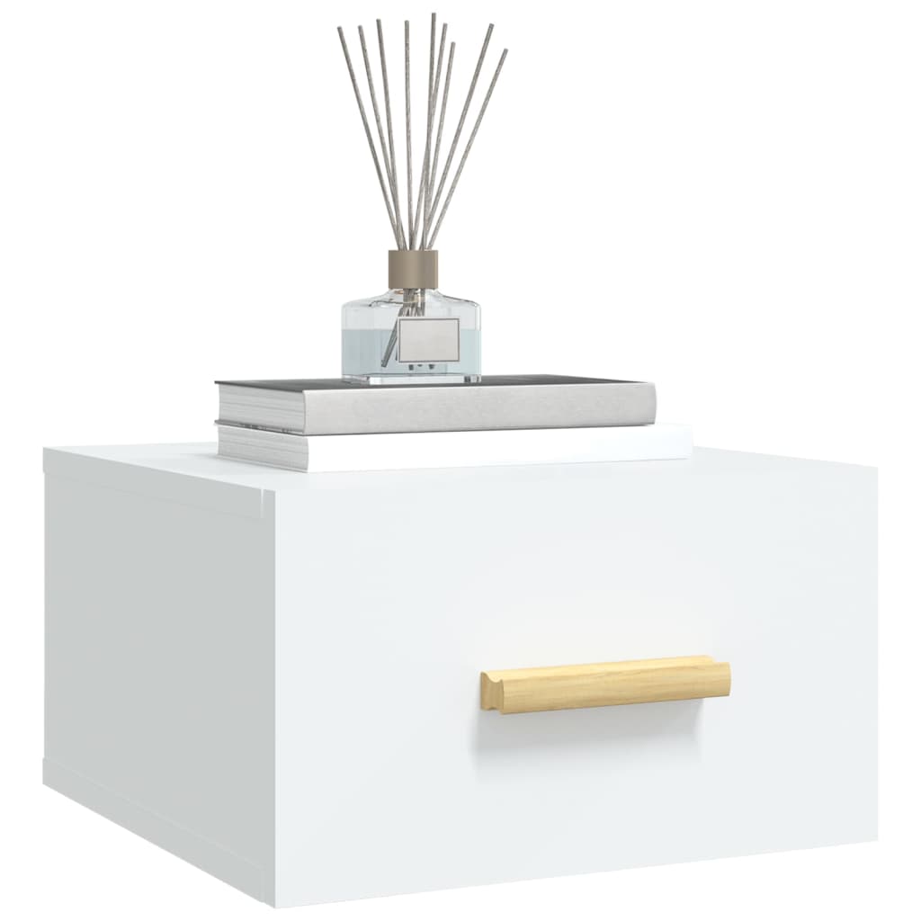 vidaXL Κομοδίνο Επιτοίχιο Λευκά 35 x 35 x 20 εκ.