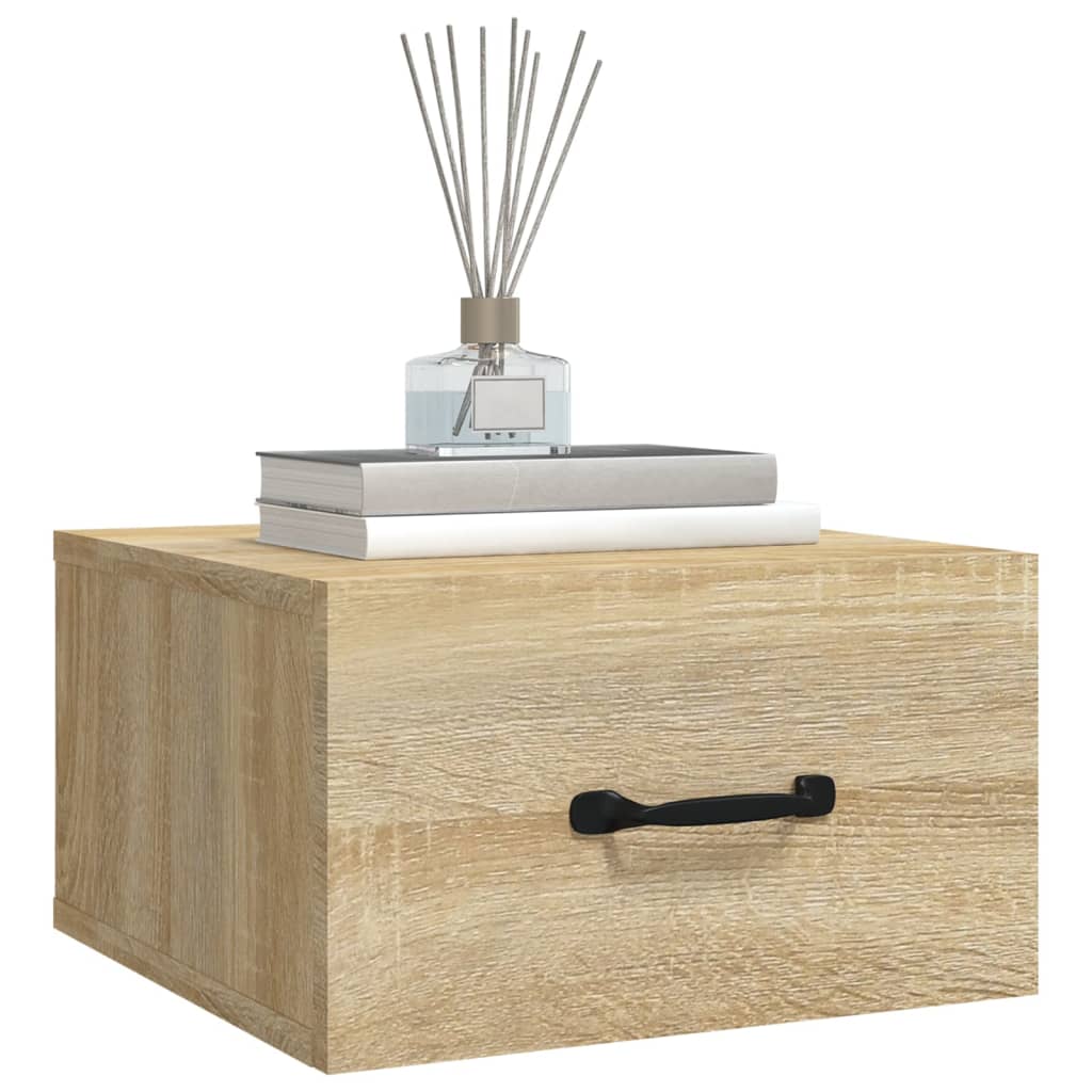 vidaXL Κομοδίνα Επιτοίχια Sonoma Δρυς 35 x 35 x 20 εκ.