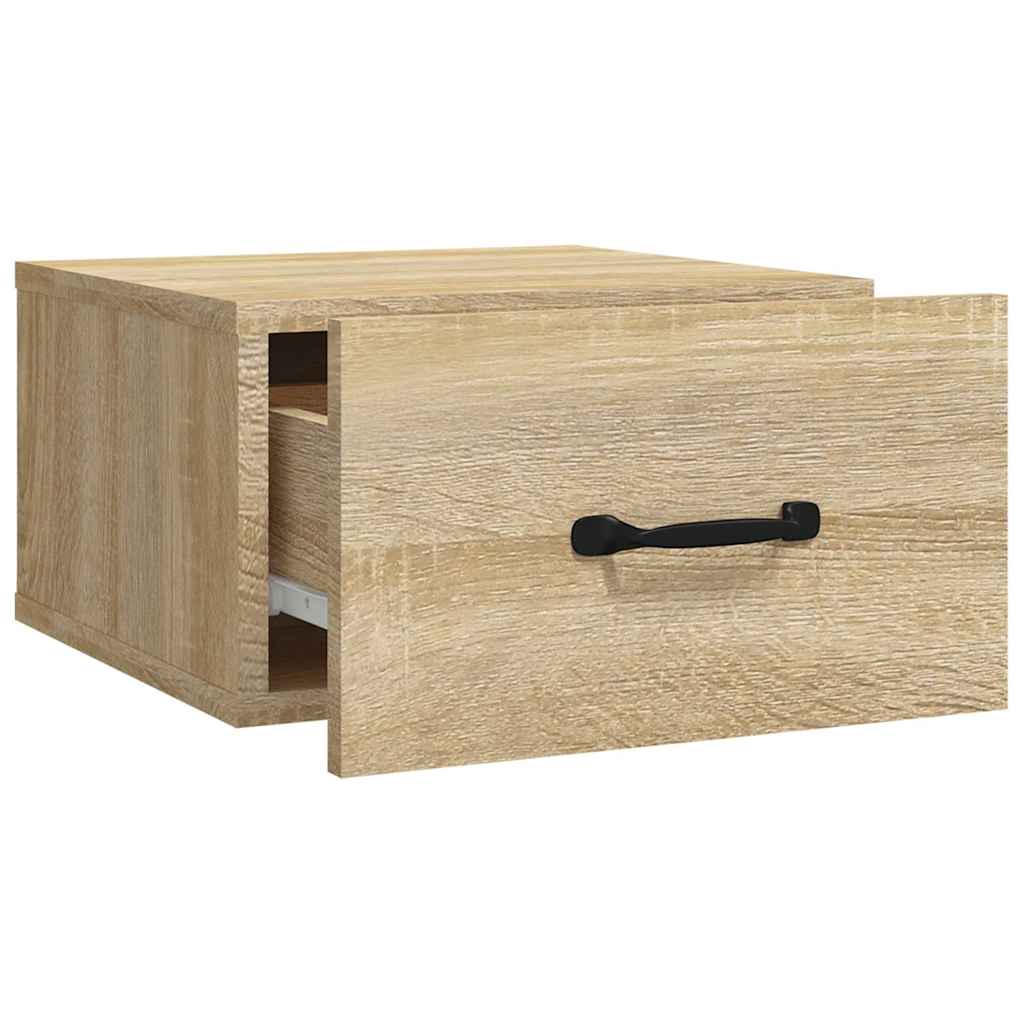 vidaXL Κομοδίνα Επιτοίχια Sonoma Δρυς 35 x 35 x 20 εκ.