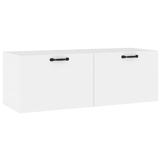 vidaXL Ντουλάπι Τοίχου άσπρο 100x36,5x35 εκ. από Επεξεργασμένο Ξύλο