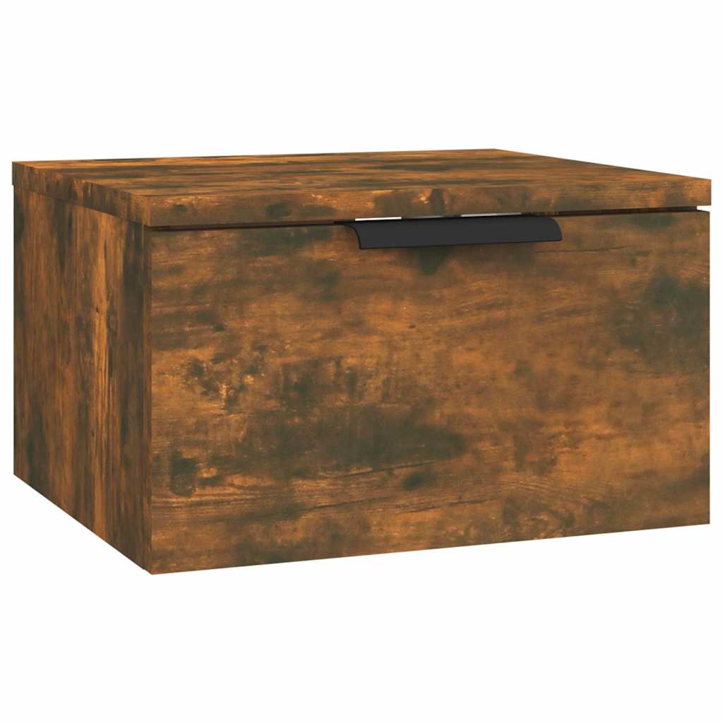 vidaXL Κομοδίνο Επιτοίχιο Καπνιστή Δρυς 34x30x20 εκ.