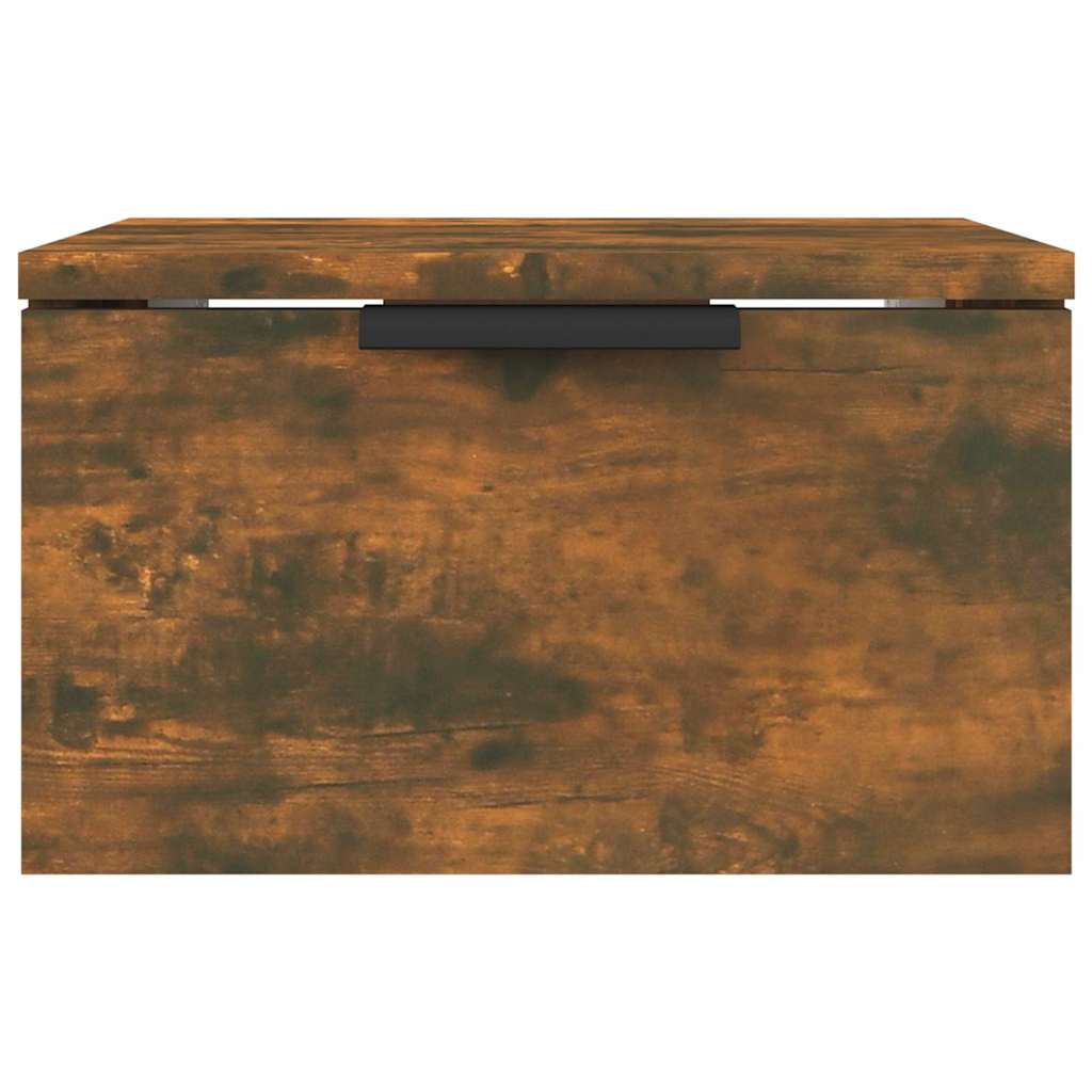 vidaXL Κομοδίνο Επιτοίχιο Καπνιστή Δρυς 34x30x20 εκ.
