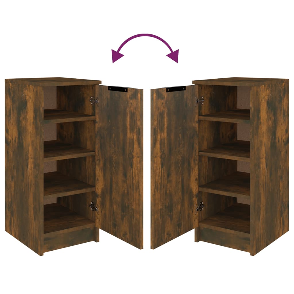 vidaXL Παπουτσοθήκη Καπνιστή Δρυς 30x35x70 εκ. από Επεξεργασμένο Ξύλο