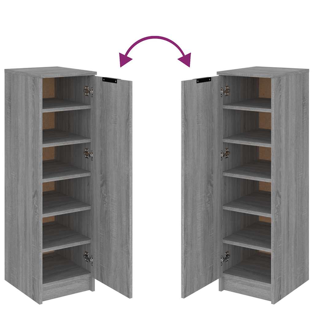 vidaXL Παπουτσοθήκη Γκρι Sonoma 30x35x100 εκ. από Επεξεργασμένο Ξύλο