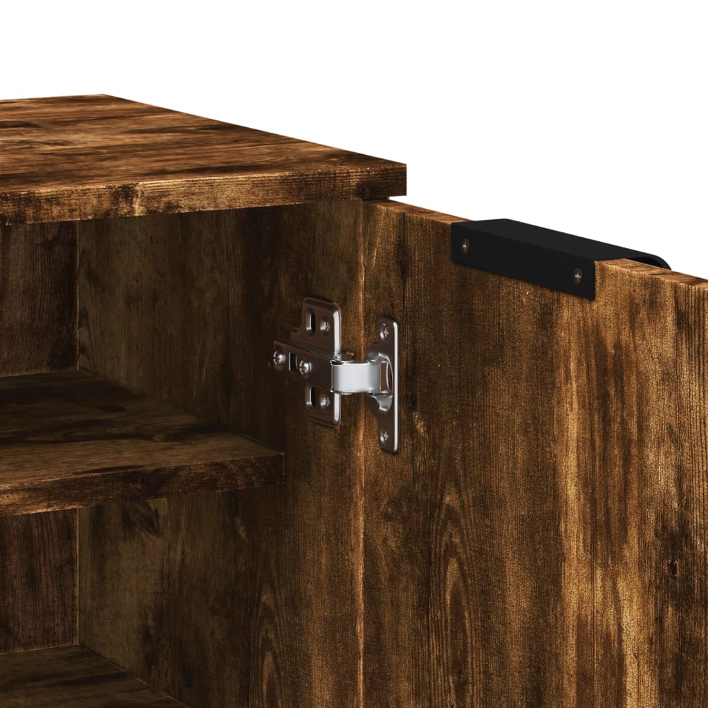 vidaXL Παπουτσοθήκη Καπνιστή Δρυς 59x35x100 εκ. από Επεξεργασμένο Ξύλο