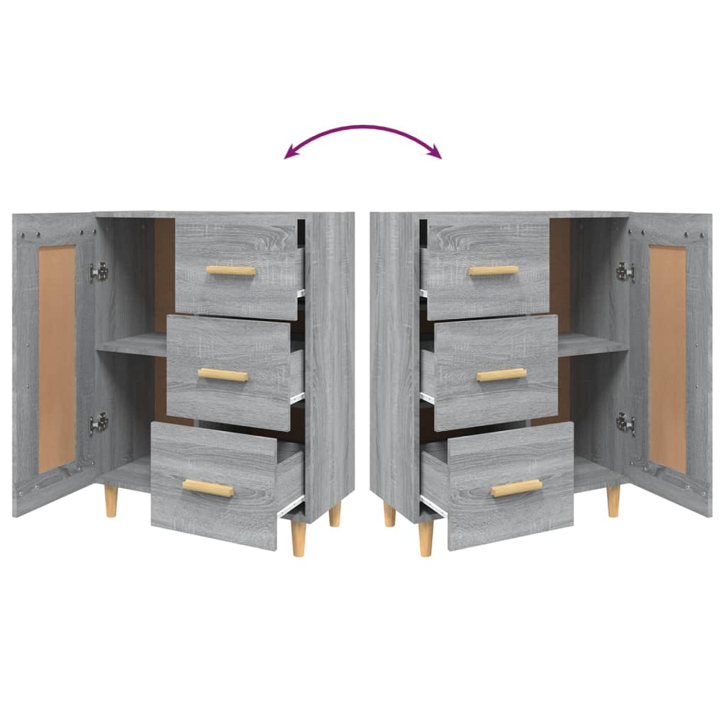 vidaXL Ντουλάπι Γκρι Sonoma 69,5 x 34 x 90 εκ. από Επεξεργασμένο Ξύλο