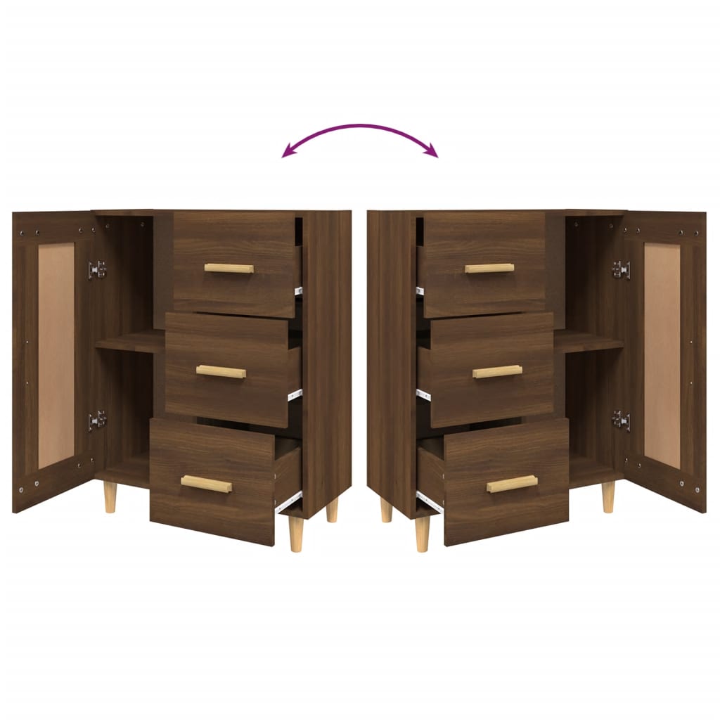 vidaXL Ντουλάπι Καφέ Δρυς 69,5 x 34 x 90 εκ. από Επεξεργασμένο Ξύλο