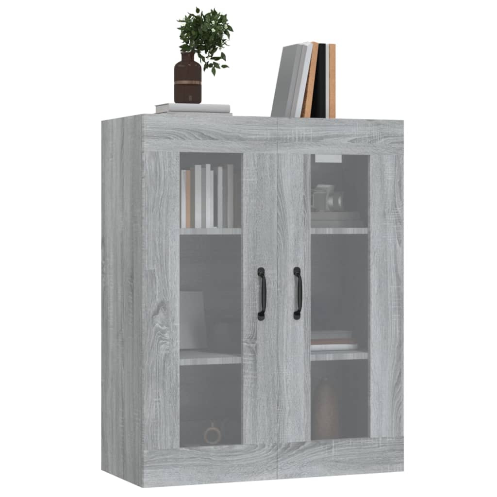 vidaXL Ντουλάπι Τοίχου Κρεμαστό Γκρι sonoma 69,5x34x90 εκ.