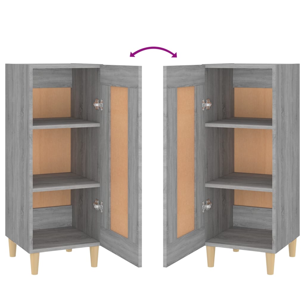 vidaXL Ντουλάπι Γκρι Sonoma 34,5x34x90 εκ. από Επεξεργασμένο Ξύλο