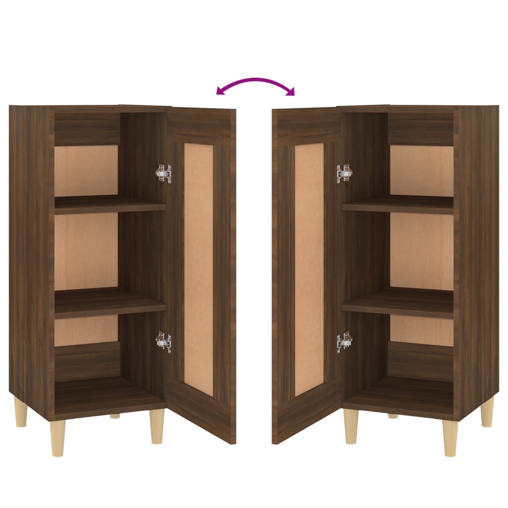 vidaXL Ντουλάπι Καφέ Δρυς 34,5 x 34 x 90 εκ. Επεξεργασμένο Ξύλο