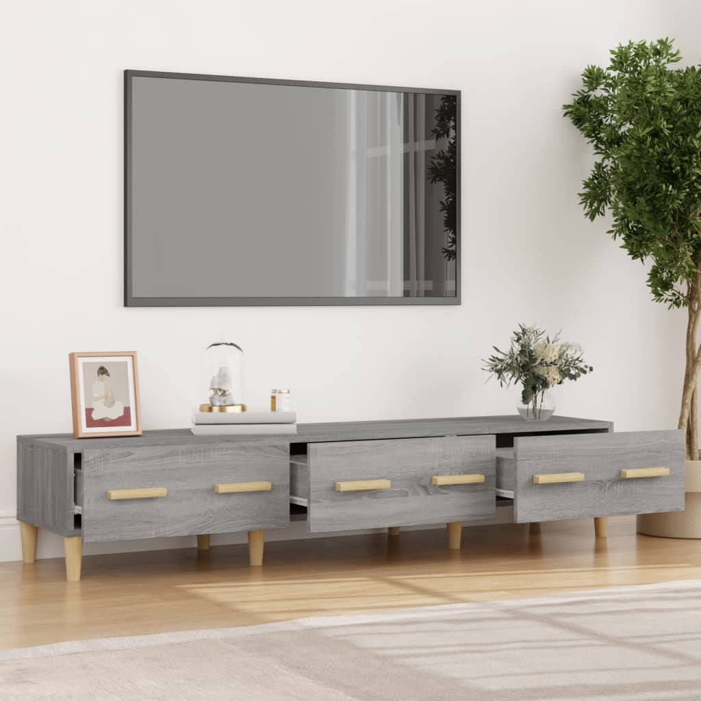 vidaXL Έπιπλο Τηλεόρασης Γκρι Sonoma 150x34,5x30εκ. Επεξεργασμένο Ξύλο