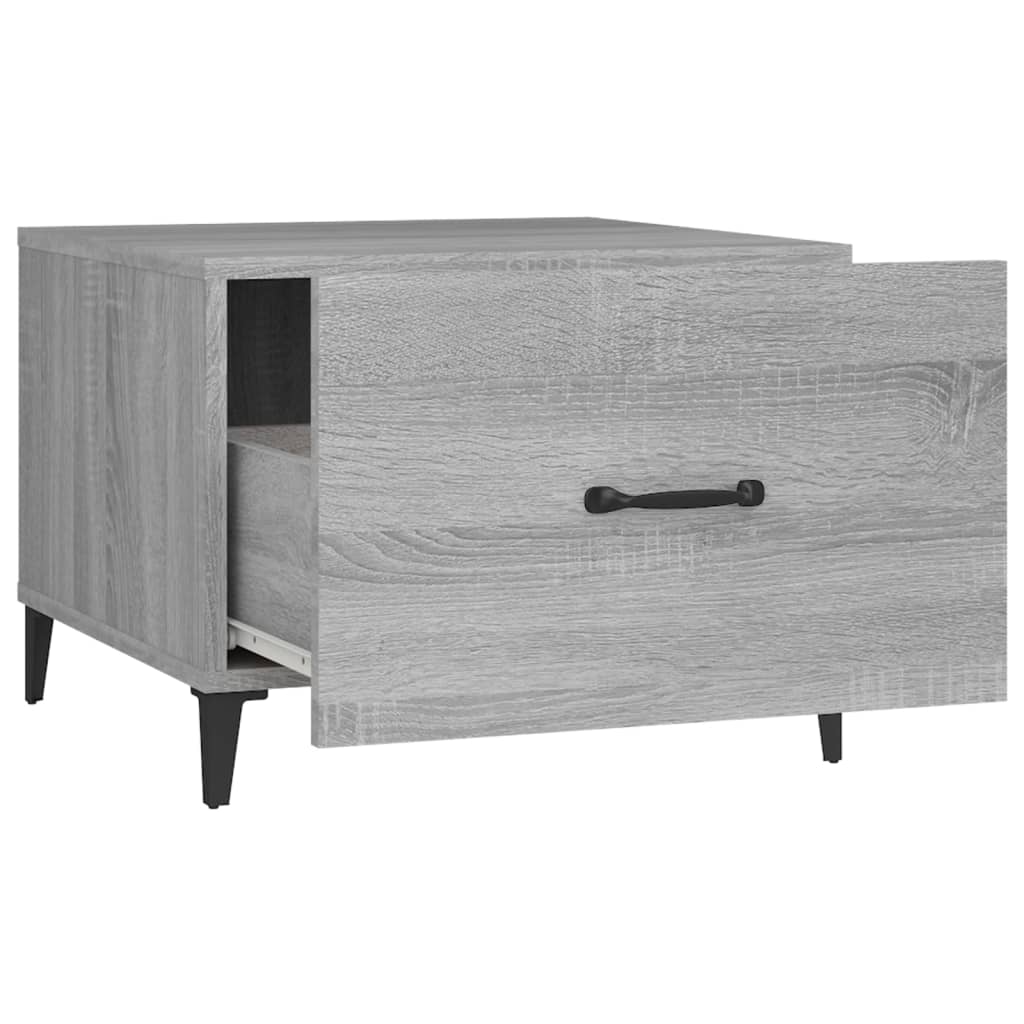 vidaXL Τραπέζι Σαλονιού με Μεταλλικά Πόδια Γκρι 50 x 50 x 40 εκ.