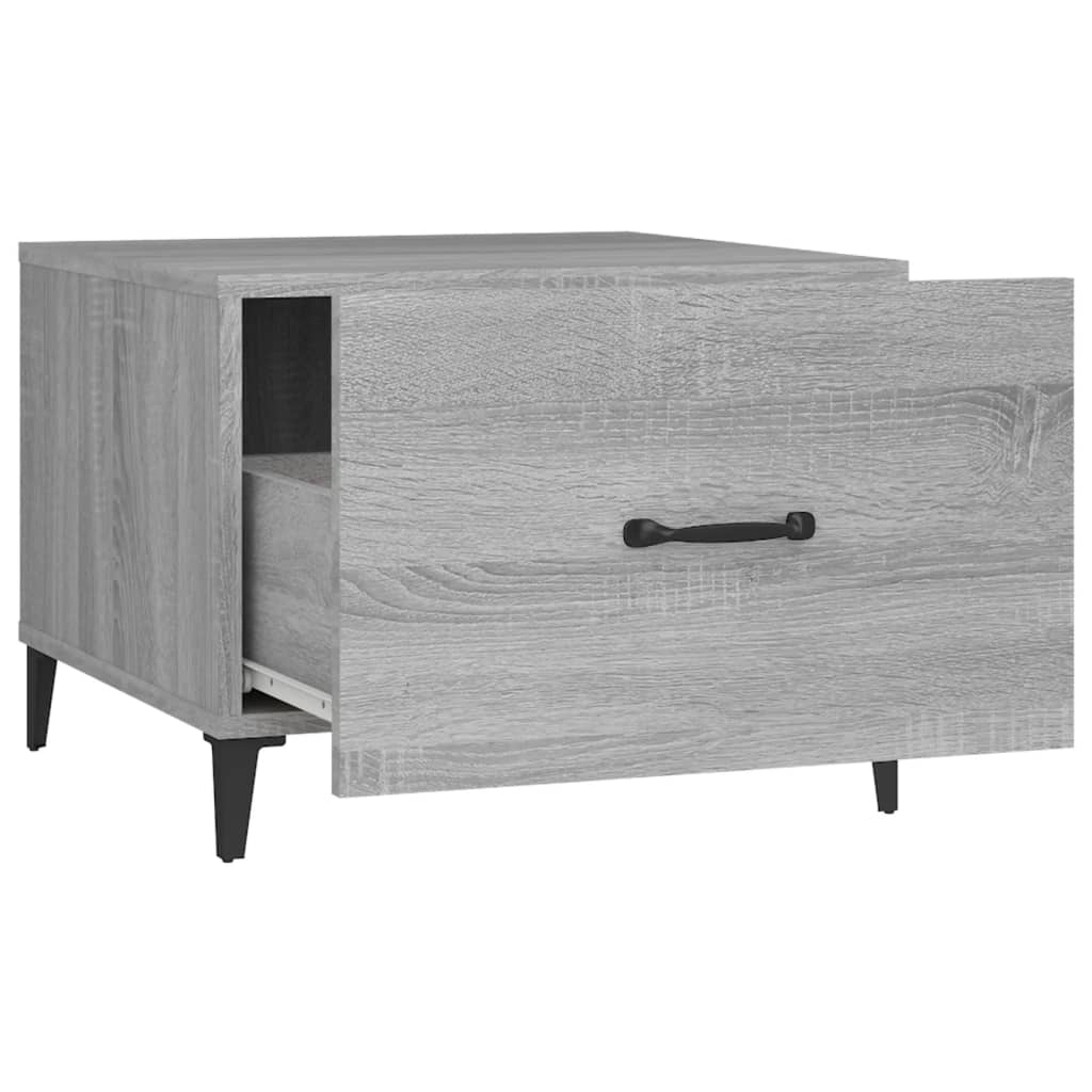 vidaXL Τραπέζια Σαλονιού με Μετ. Πόδια 2 τεμ. Γκρι sonoma 50x50x40 εκ.