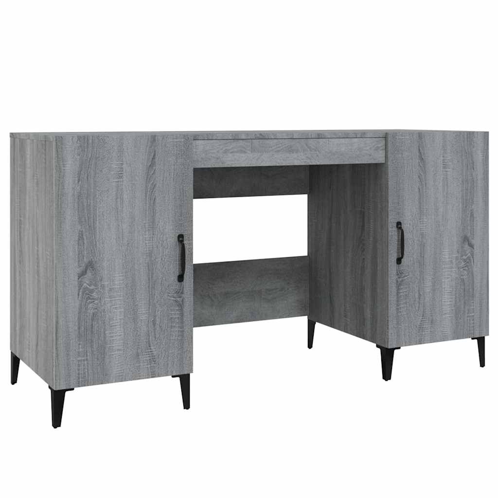 vidaXL Γραφείο Γκρι Sonoma 140x50x75 εκ. από Επεξεργασμένο Ξύλο