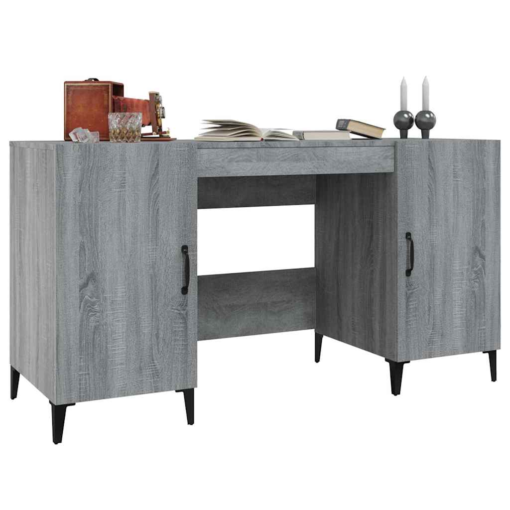 vidaXL Γραφείο Γκρι Sonoma 140x50x75 εκ. από Επεξεργασμένο Ξύλο