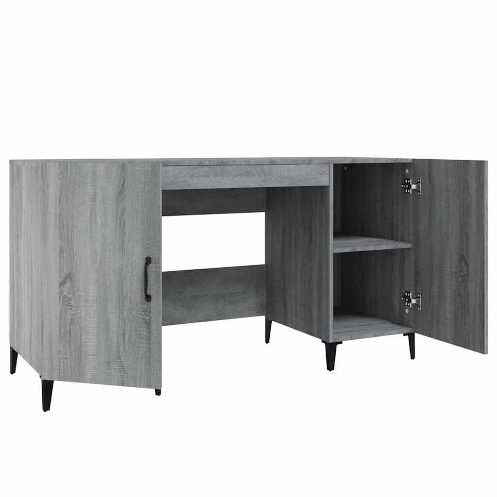 vidaXL Γραφείο Γκρι Sonoma 140x50x75 εκ. από Επεξεργασμένο Ξύλο