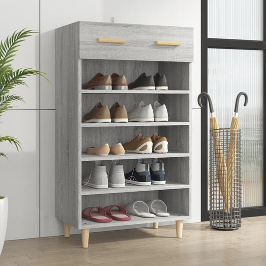 vidaXL Παπουτσοθήκη Γκρι Sonoma 60x35x105 εκ. από Επεξεργασμένο Ξύλο