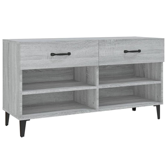 vidaXL Παπουτσοθήκη Γκρι Sonoma 102x35x55 εκ. από Επεξεργασμένο Ξύλο