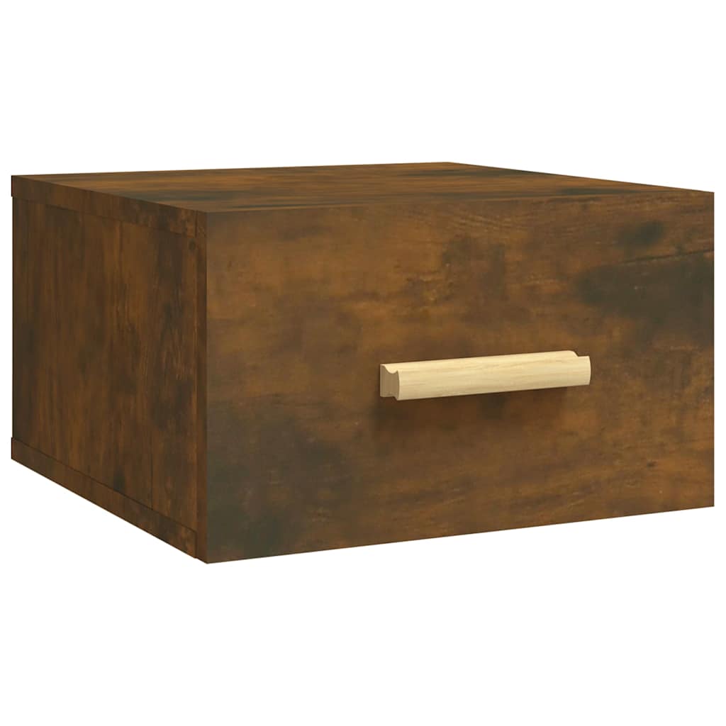 vidaXL Κομοδίνο Επιτοίχιο Καπνιστή Δρυς 35 x 35 x 20 εκ.