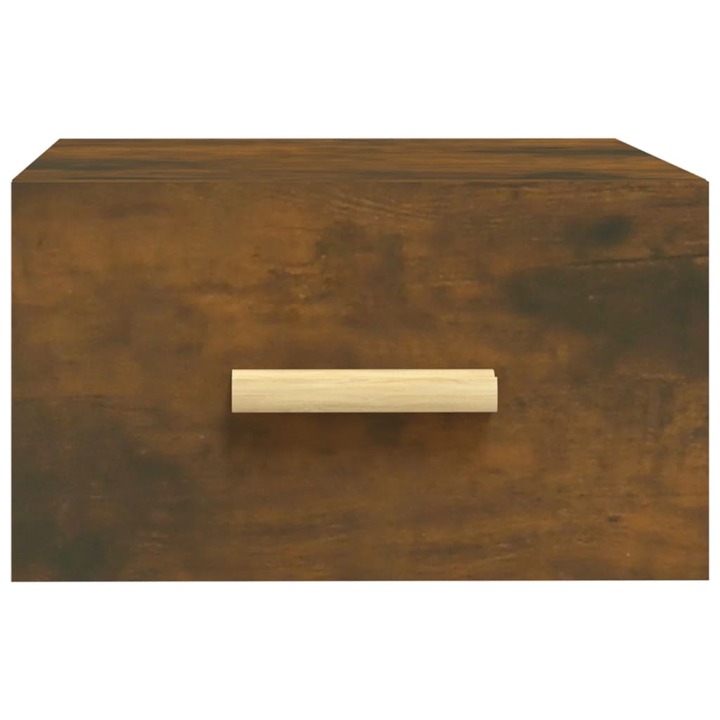 vidaXL Κομοδίνα Επιτοίχια 2 τεμ. Καπνιστή Δρυς 35x35x20 εκ.