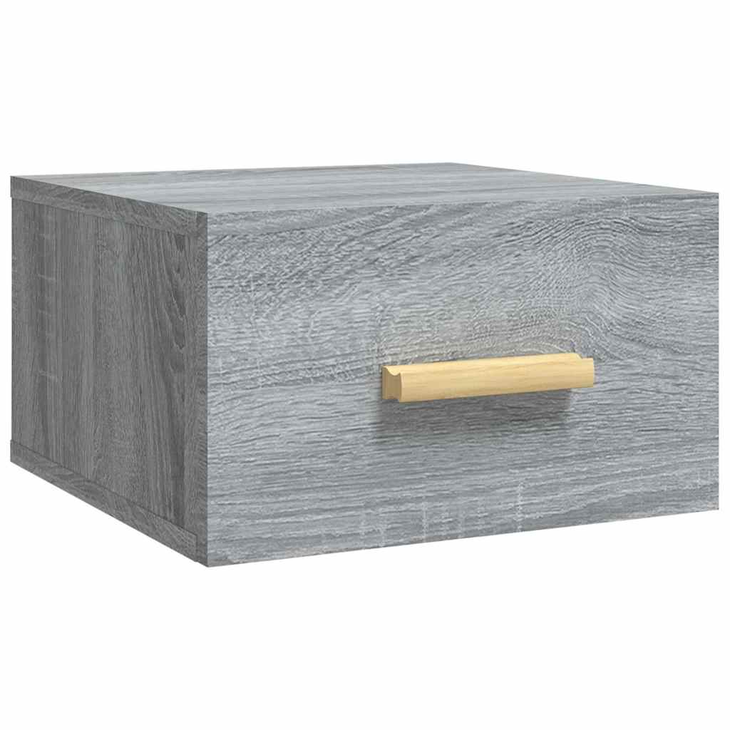 vidaXL Κομοδίνα Επιτοίχια Γκρι Sonoma 35 x 35 x 20 εκ.