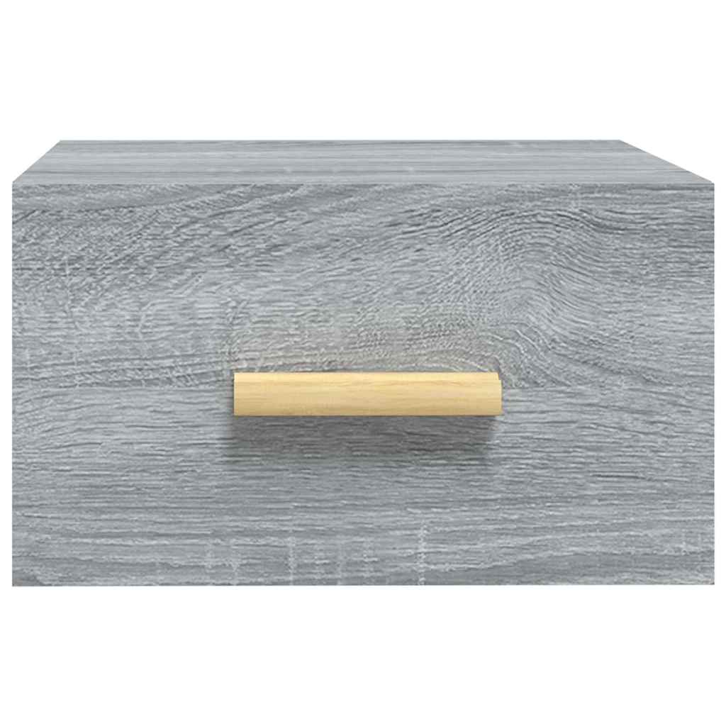 vidaXL Κομοδίνα Επιτοίχια Γκρι Sonoma 35 x 35 x 20 εκ.