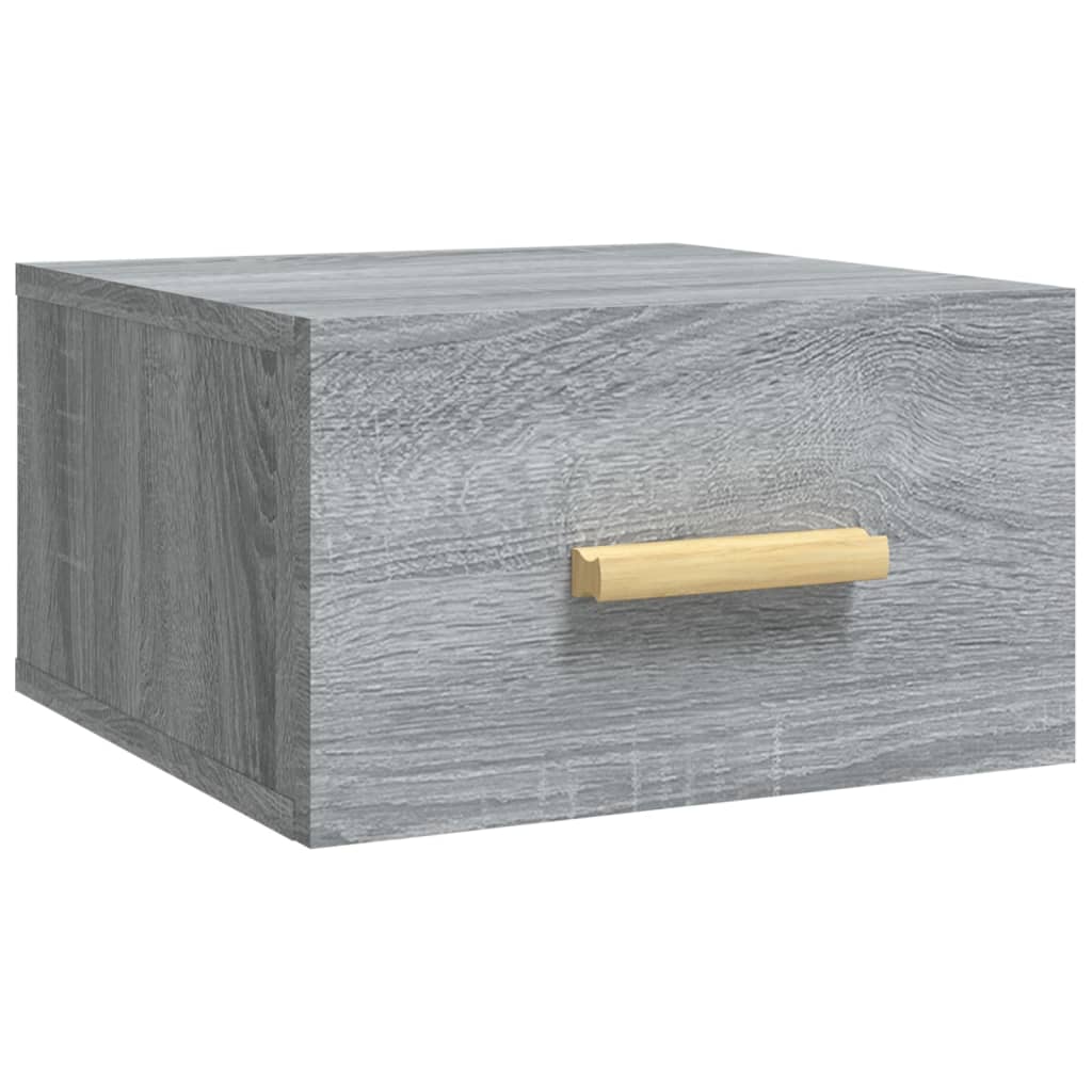 vidaXL Κομοδίνα Επιτοίχια 2 τεμ. Γκρι Sonoma 35 x 35 x 20 εκ.