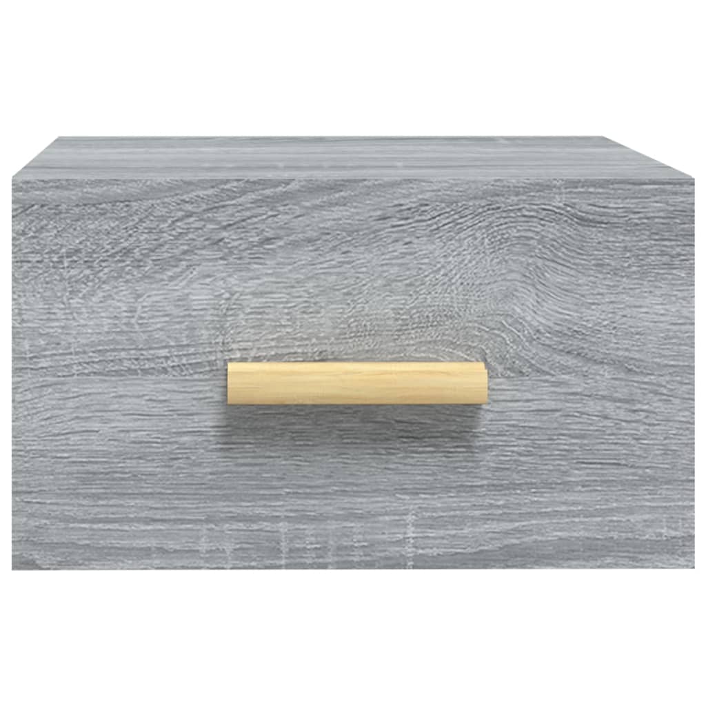 vidaXL Κομοδίνα Επιτοίχια 2 τεμ. Γκρι Sonoma 35 x 35 x 20 εκ.