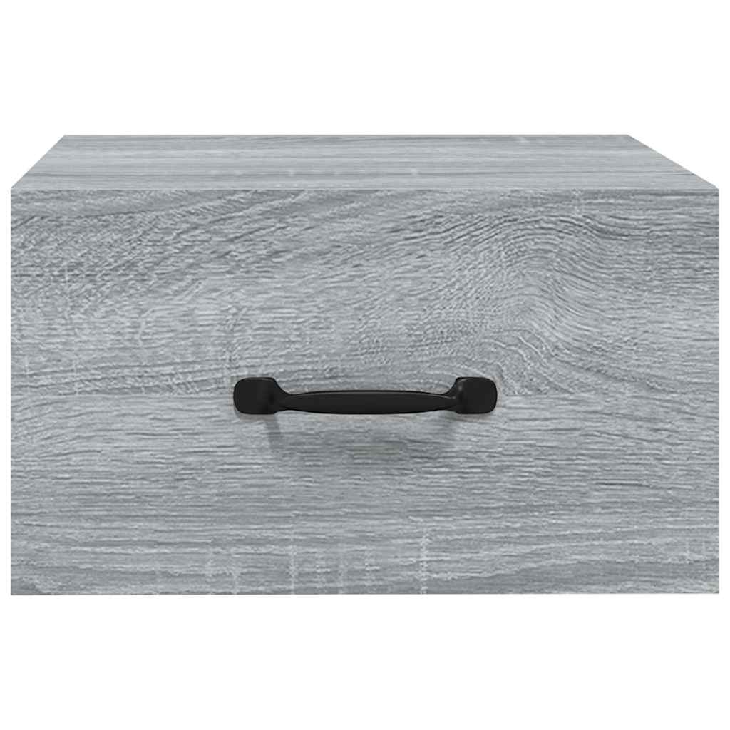 vidaXL Κομοδίνα Επιτοίχια Γκρι Sonoma 35 x 35 x 20 εκ.