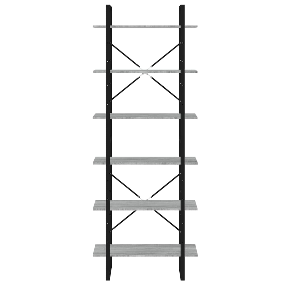 vidaXL Ραφιέρα Γκρι Sonoma 80x30x210 εκ. από Επεξεργασμένο Ξύλο