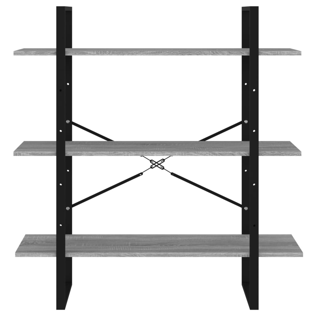 vidaXL Βιβλιοθήκη Γκρι Sonoma 100x30x105 εκ. από Επεξεργασμένο Ξύλο