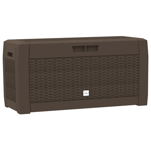 vidaXL Μπαούλο Αποθήκευσης Κήπου Καφέ 119x48x60 εκ. από Πολυπροπυλένιο