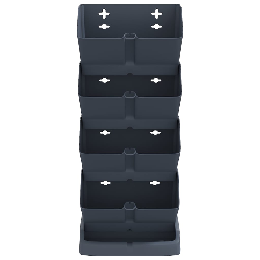 vidaXL Φυτά Κήπου Κάθετα Σετ 4 Τεμ. Ανθρακί από Πολυπροπυλένιο