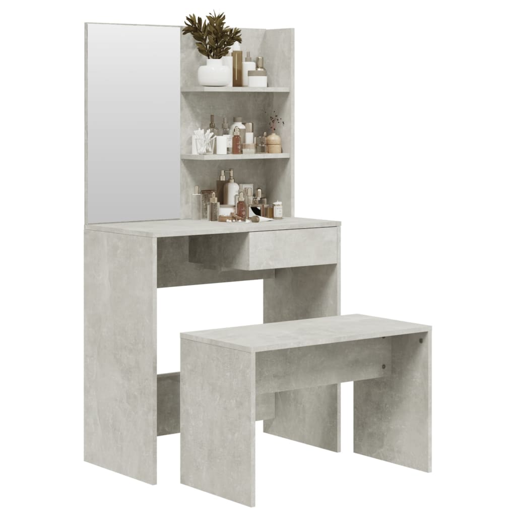 vidaXL Μπουντουάρ Σετ Γκρι Σκυροδέματος 74,5 x 40 x 141 εκ.