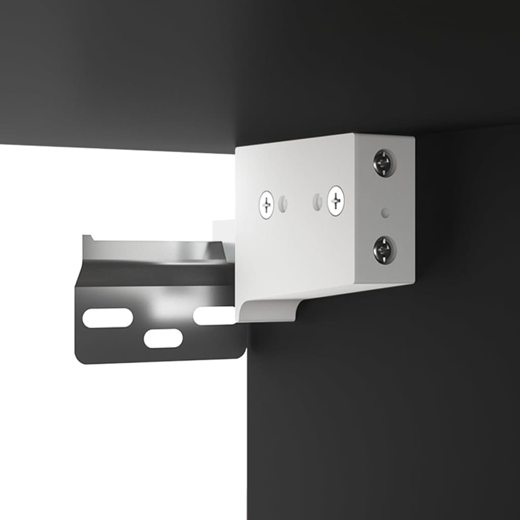 vidaXL Έπιπλα Τηλεόρασης 4 τεμ. Μαύρα 80x30x30 εκ. Επεξεργασμένο Ξύλο