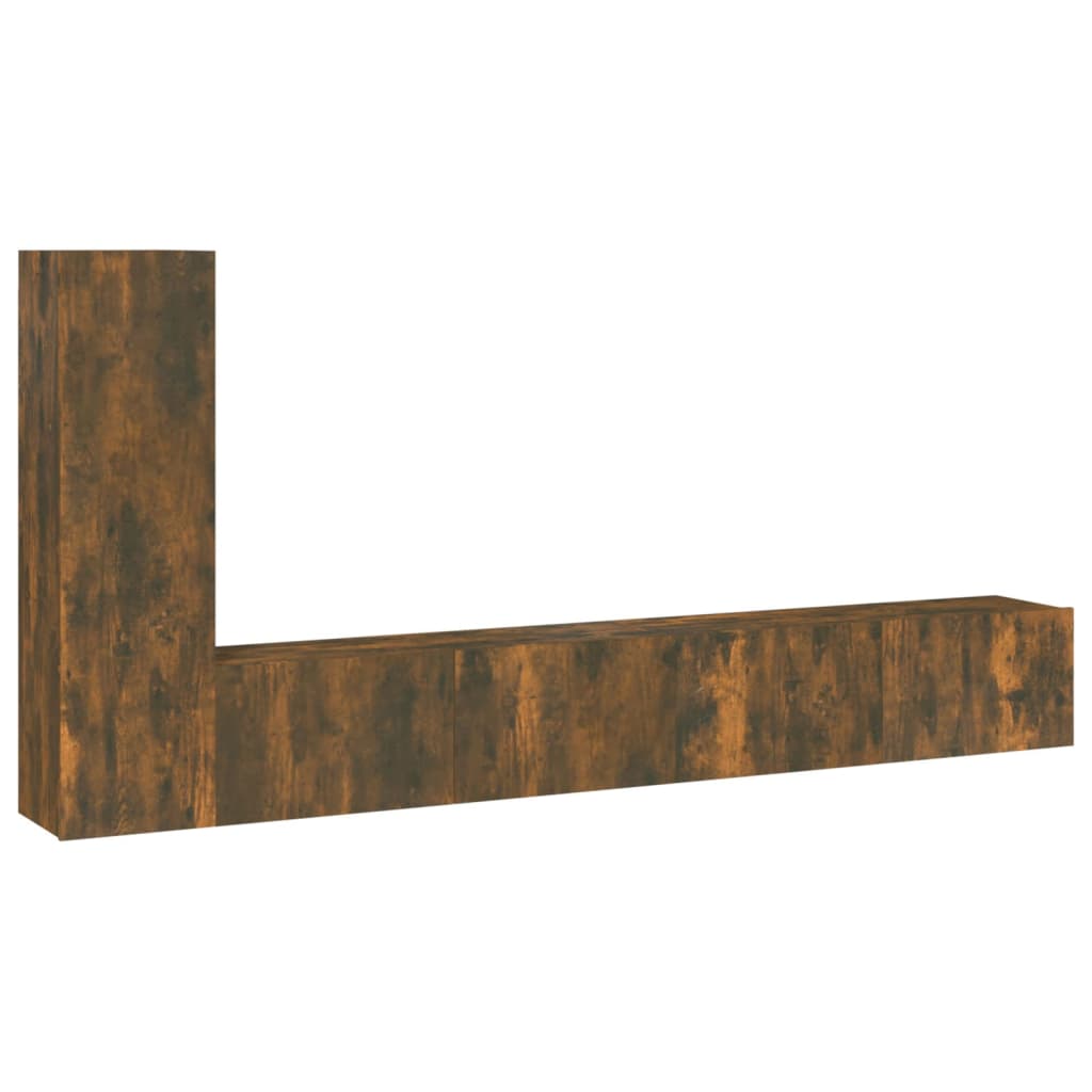 vidaXL Σετ Επίπλων Τηλεόρασης 3 Τεμαχίων Καπνιστή δρυς Επεξ. Ξύλο