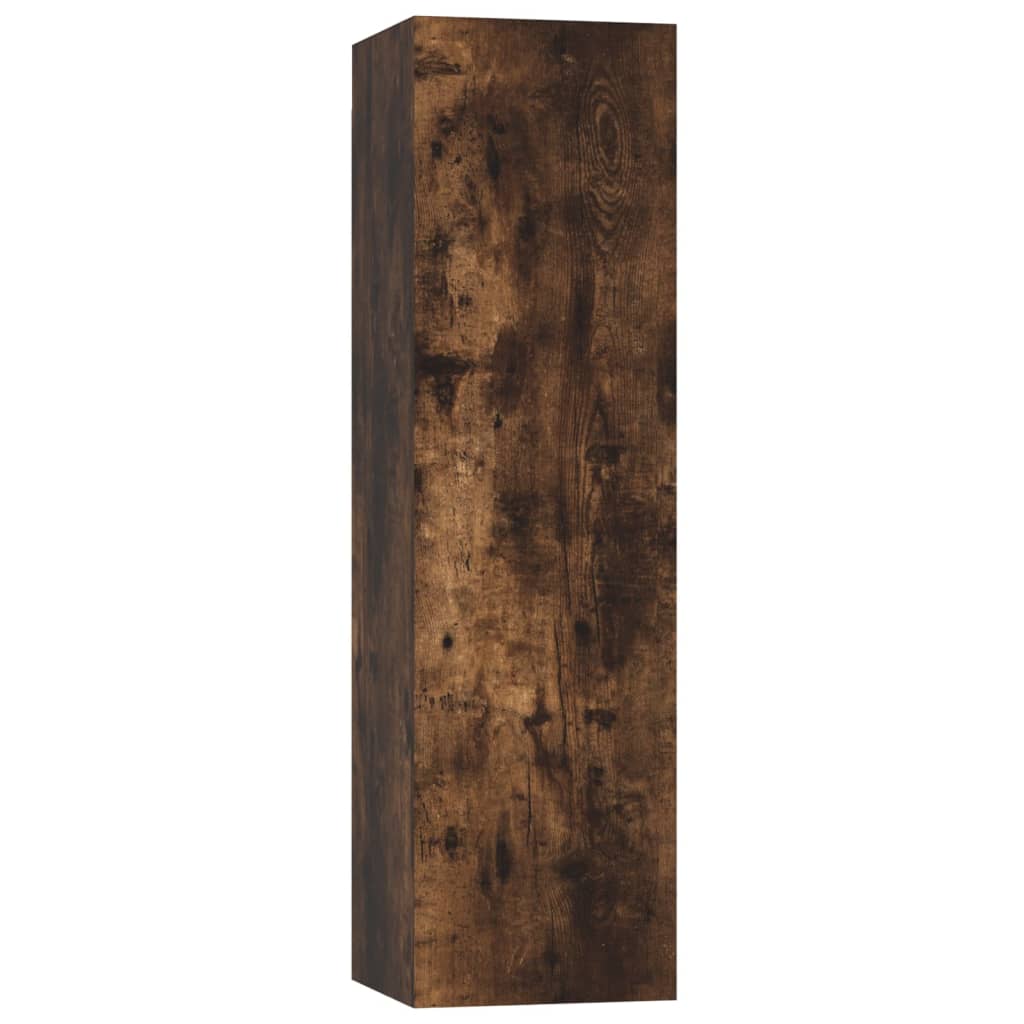 vidaXL Σετ Επίπλων Τηλεόρασης 4 Τεμαχίων Καπνιστή δρυς Επεξ. Ξύλο