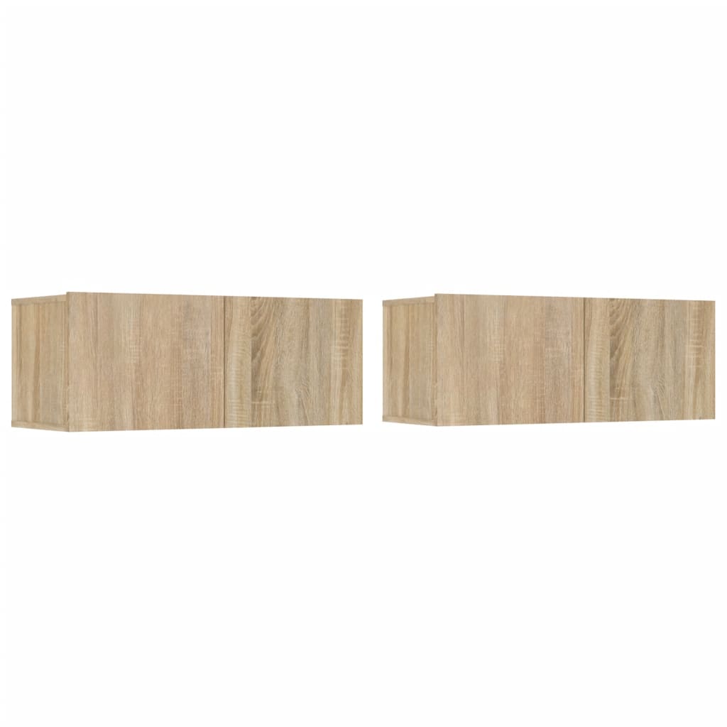 vidaXL Σετ Επίπλων Τηλεόρασης 4 Τεμαχίων Sonoma Δρυς Επεξ. Ξύλο