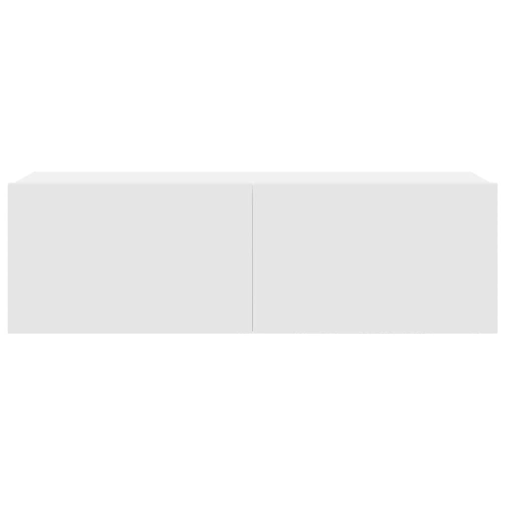 vidaXL Σετ Επίπλου Τηλεόρασης 4 Τεμαχίων Λευκό από Επεξεργασμένο Ξύλο