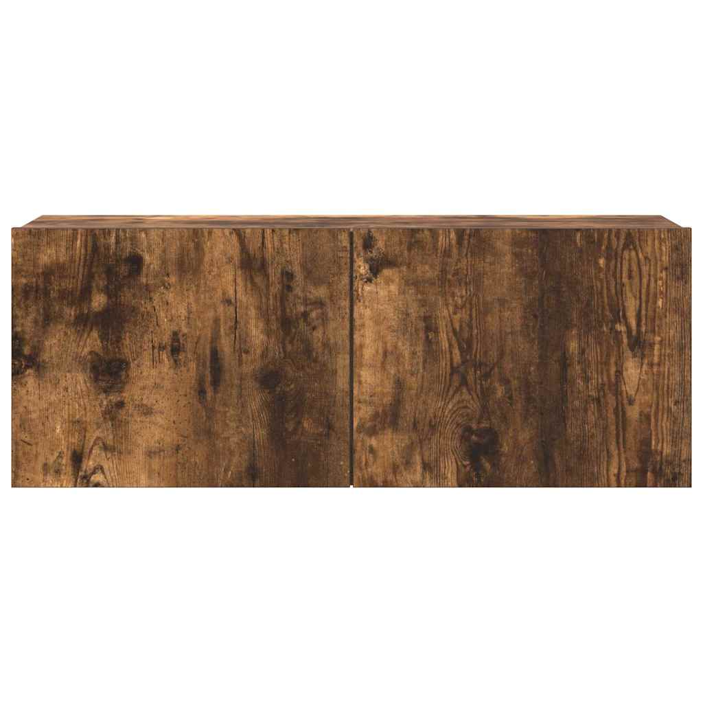 vidaXL Σετ Επίπλων Τηλεόρασης 4 Τεμαχίων Καπνιστή δρυς Επεξ. Ξύλο