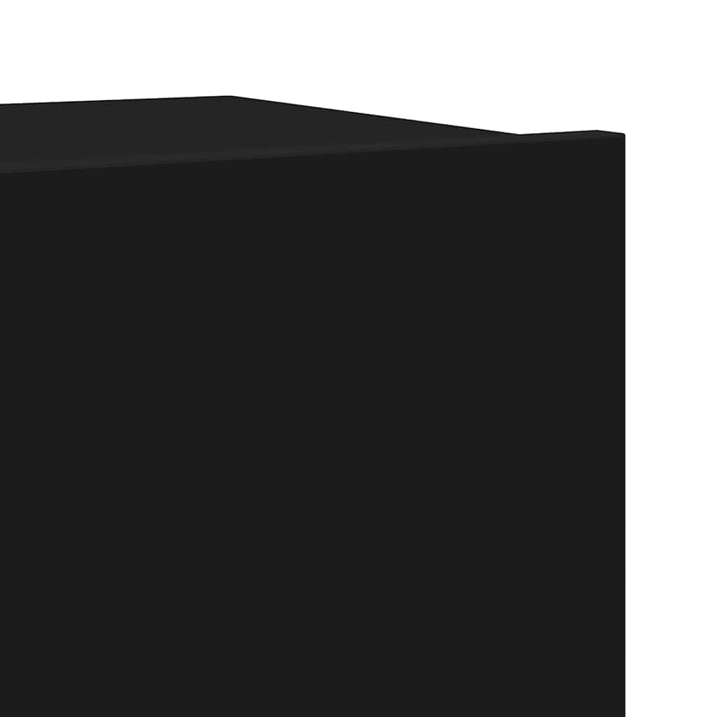 vidaXL Σετ Επίπλου Τηλεόρασης 4 Τεμαχίων Μαύρο από Επεξεργασμένο Ξύλο