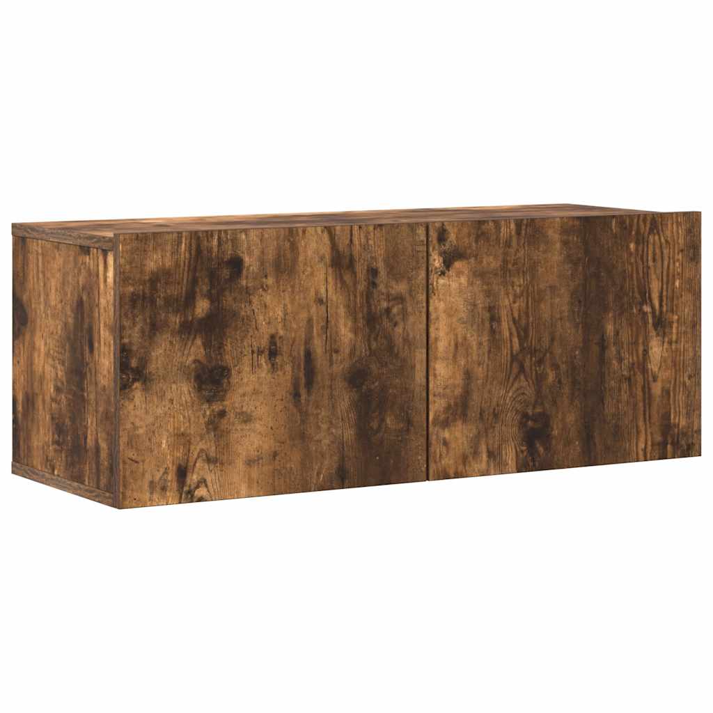 vidaXL Σετ Επίπλων Τηλεόρασης 4 Τεμαχίων Καπνιστή δρυς Επεξ. Ξύλο