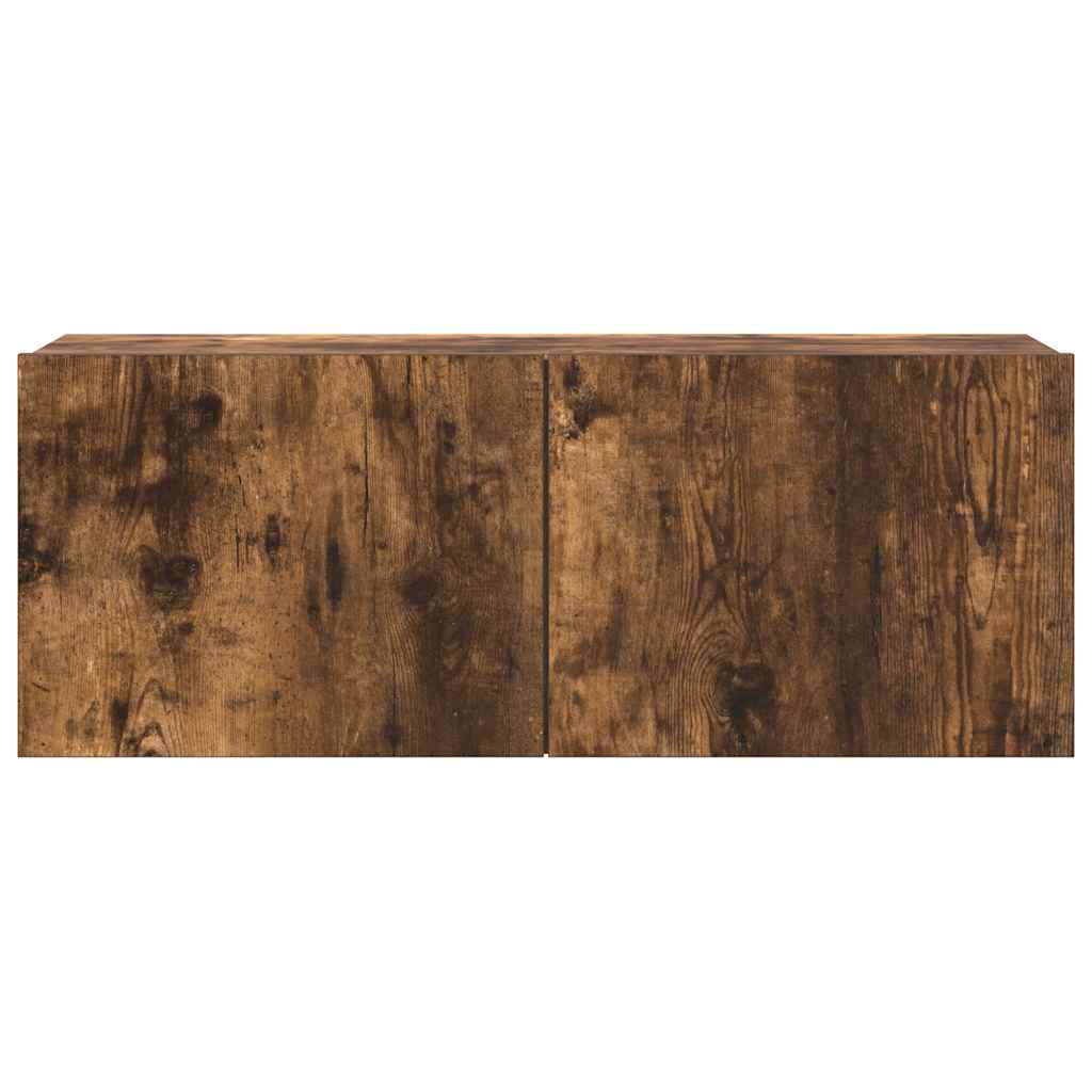 vidaXL Σετ Επίπλων Τηλεόρασης 4 Τεμαχίων Καπνιστή δρυς Επεξ. Ξύλο