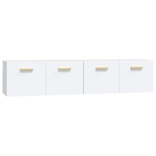 vidaXL Ντουλάπια Τοίχου 2 τεμ. Λευκά 80x35x36,5 εκ. Επεξ. Ξύλο