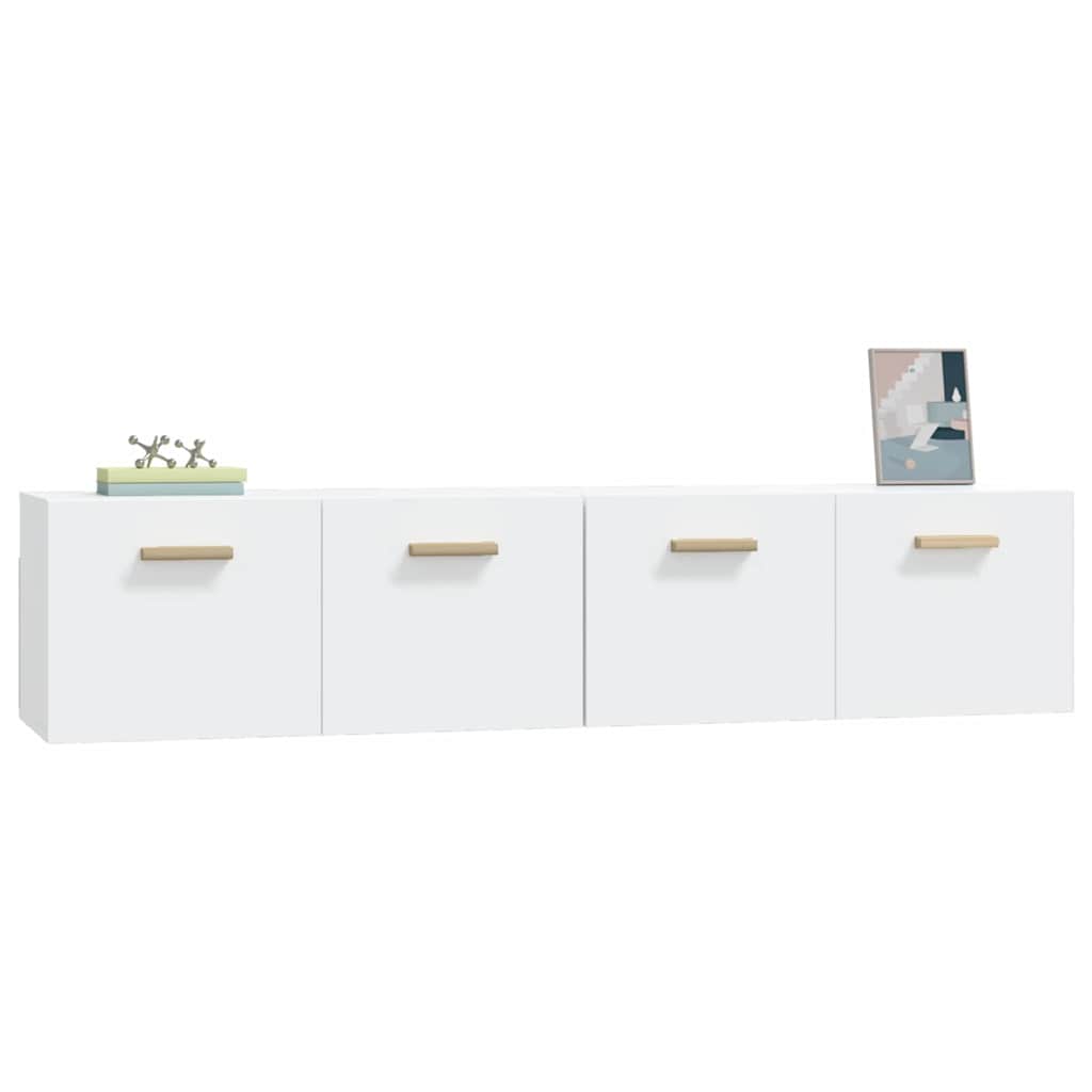 vidaXL Ντουλάπια Τοίχου 2 τεμ. Λευκά 80x35x36,5 εκ. Επεξ. Ξύλο