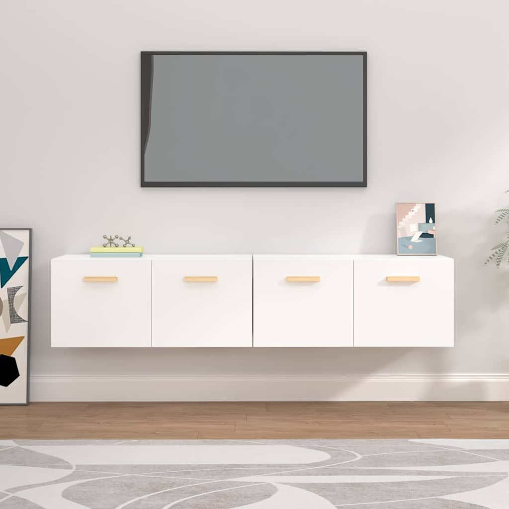 vidaXL Ντουλάπια Τοίχου 2 τεμ. Λευκά 80x35x36,5 εκ. Επεξ. Ξύλο