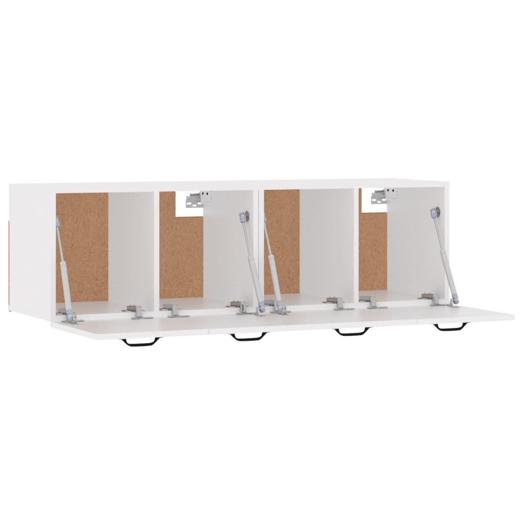 vidaXL Ντουλάπια Τοίχου 2 τεμ. Λευκά 80x35x36,5 εκ. Επεξ. Ξύλο