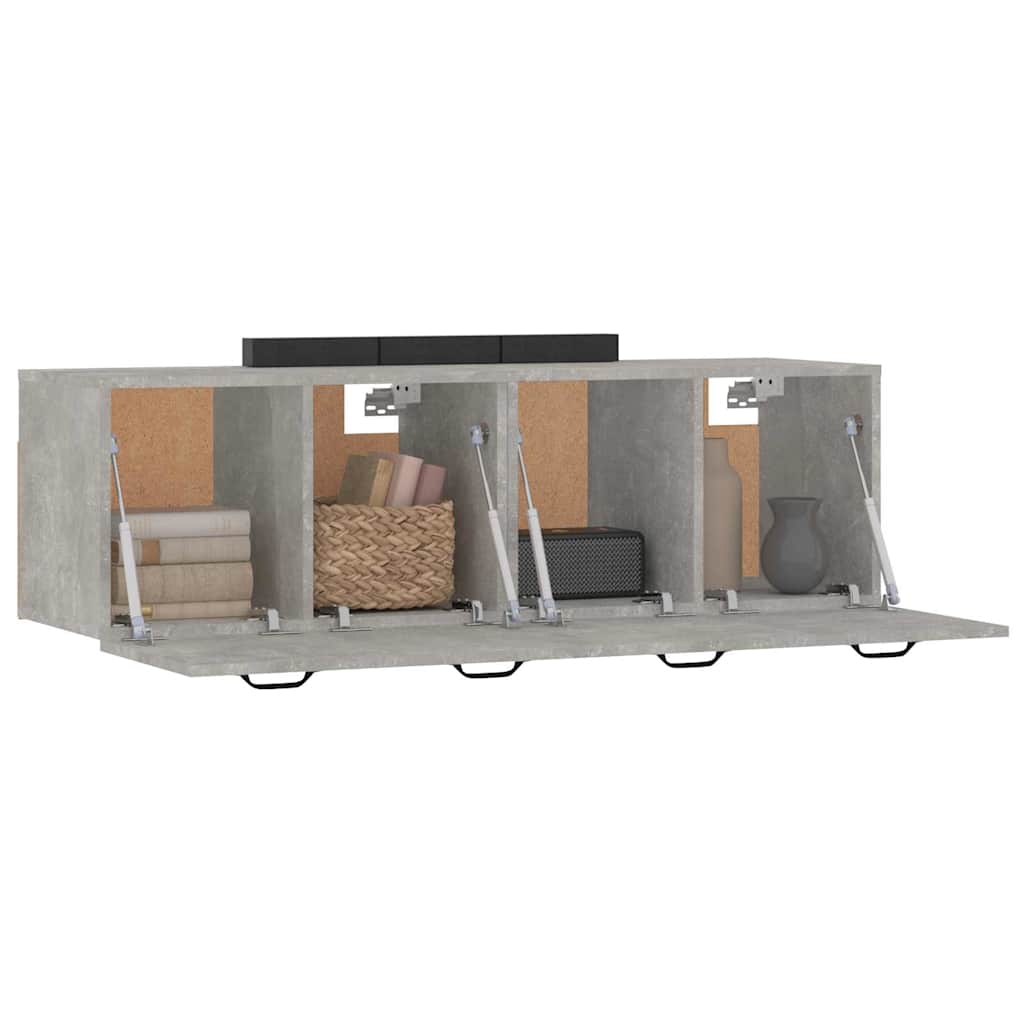 vidaXL Ντουλάπια Τοίχου 2 τεμ. Γκρι Σκυρ. 80x35x36,5 εκ. Επεξ. Ξύλο