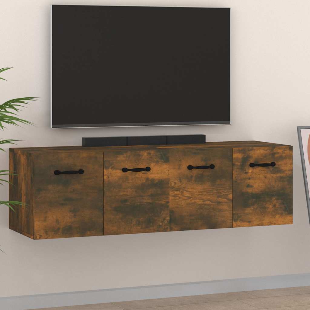 vidaXL Ντουλάπια Τοίχου 2 τεμ. Καπνιστή δρυς 80x35x36,5 εκ. Επεξ. Ξύλο