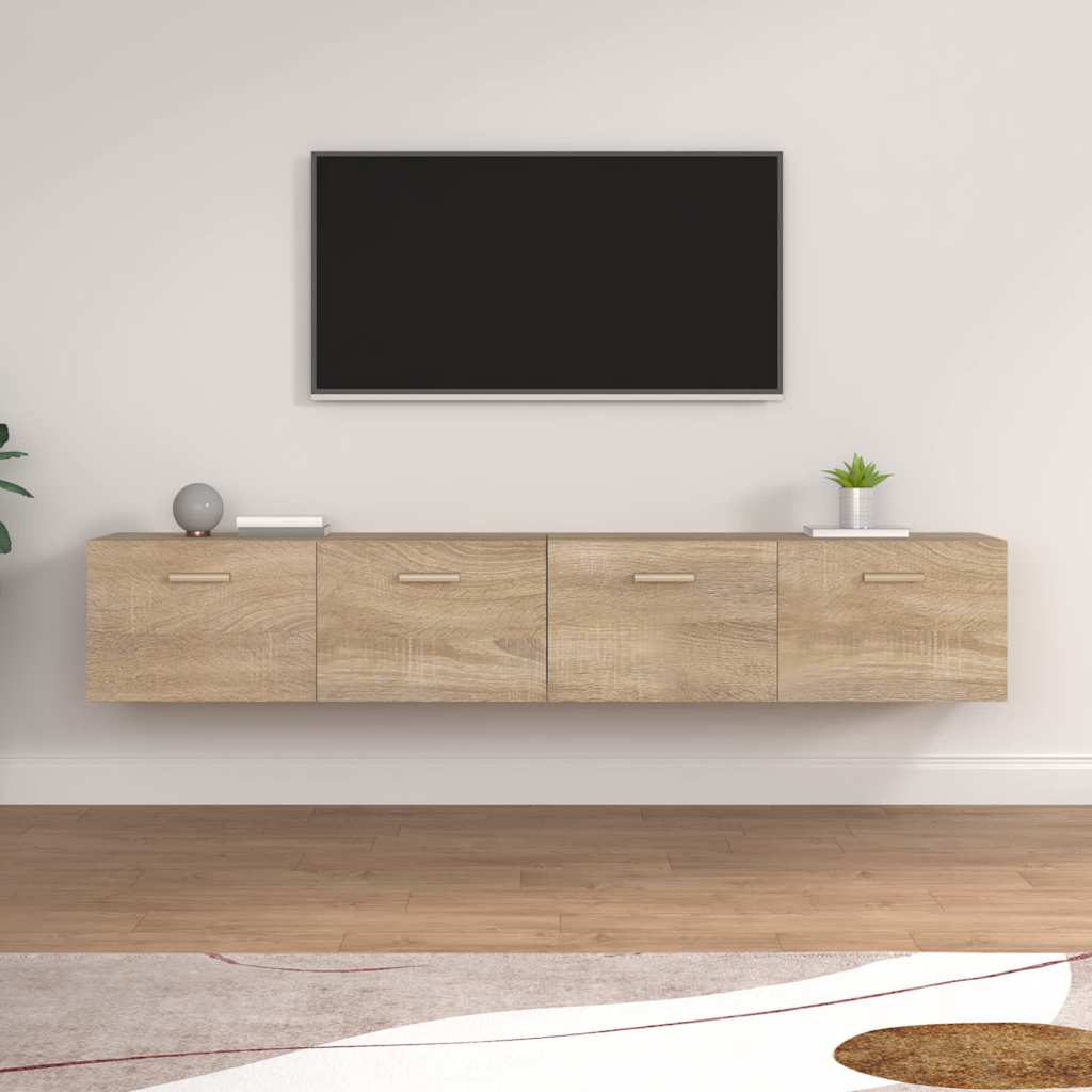 vidaXL Ντουλάπια Τοίχου 2 τεμ. Sonoma Δρυς 100x36,5x35 εκ. Επεξ. Ξύλο